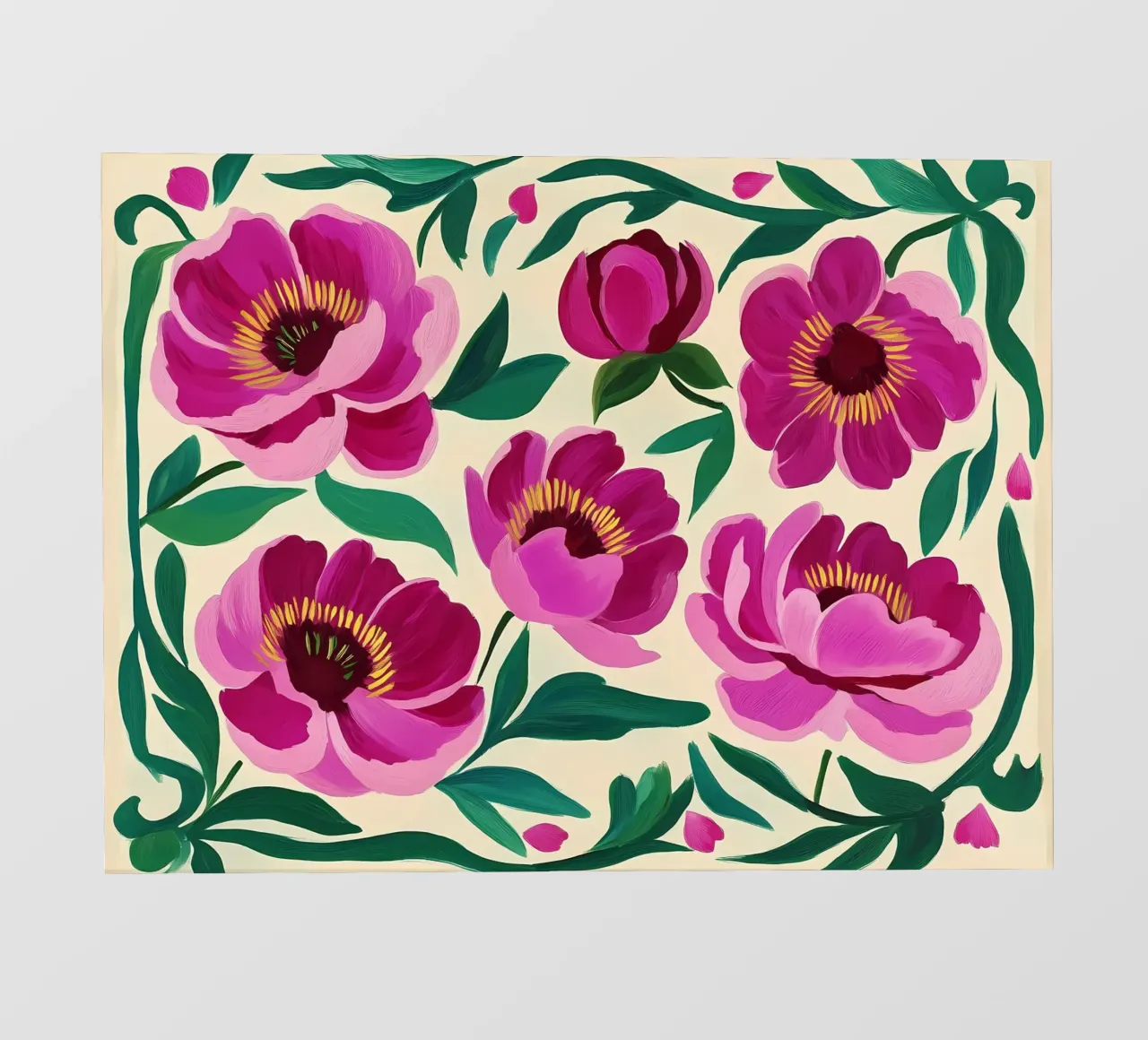 Fiori rosa telo in pvc da IamHomeStudio