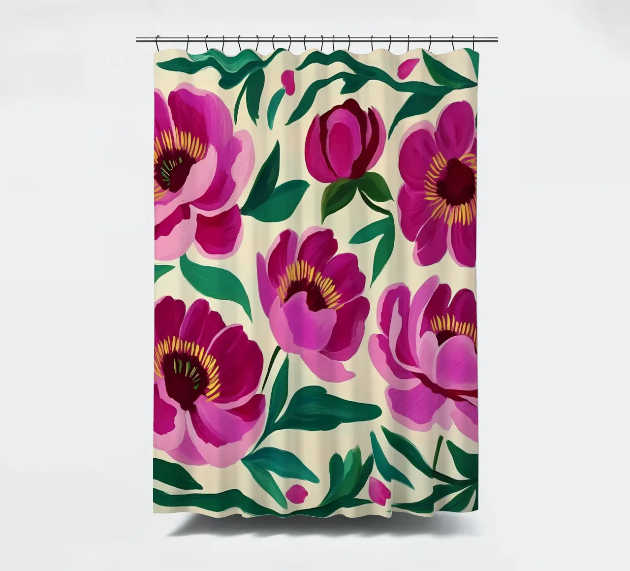 Fiori rosa tenda da doccia da IamHomeStudio