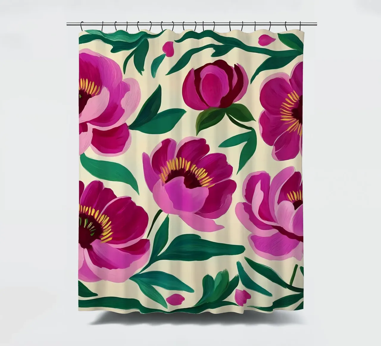 Fiori rosa tenda da doccia da IamHomeStudio