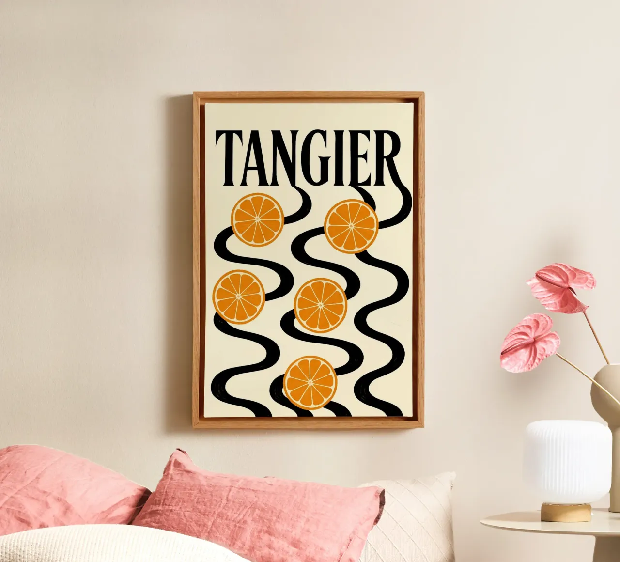 Sogno di agrumi di Tangeri tela con Cornice a cassetta da inspirational quote