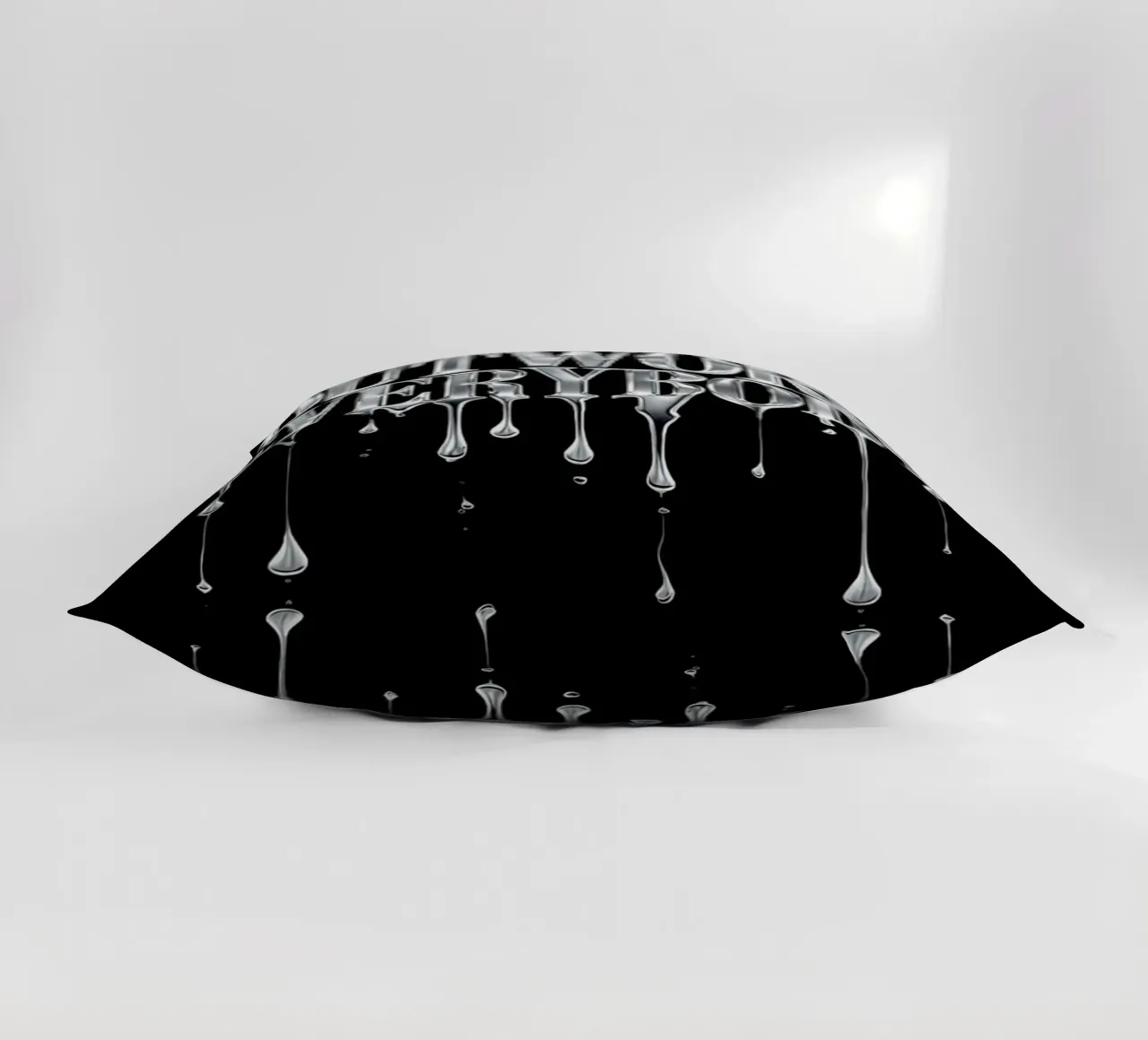 Chrome Drip Motivational Masterpiece decorative cushion by inspirational quote