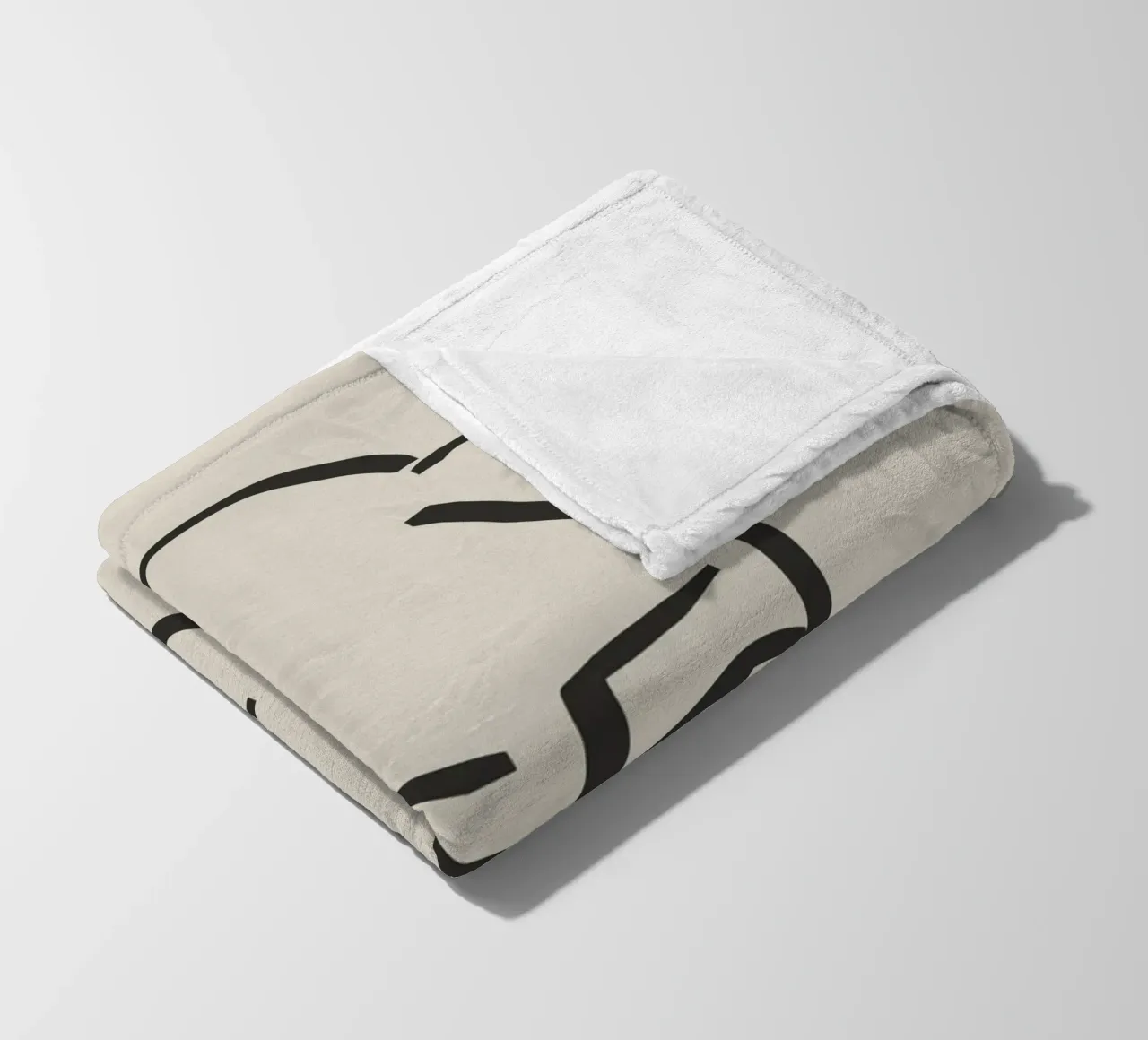 Ritratto candido in line art 5 coperta in pile da Little Dean