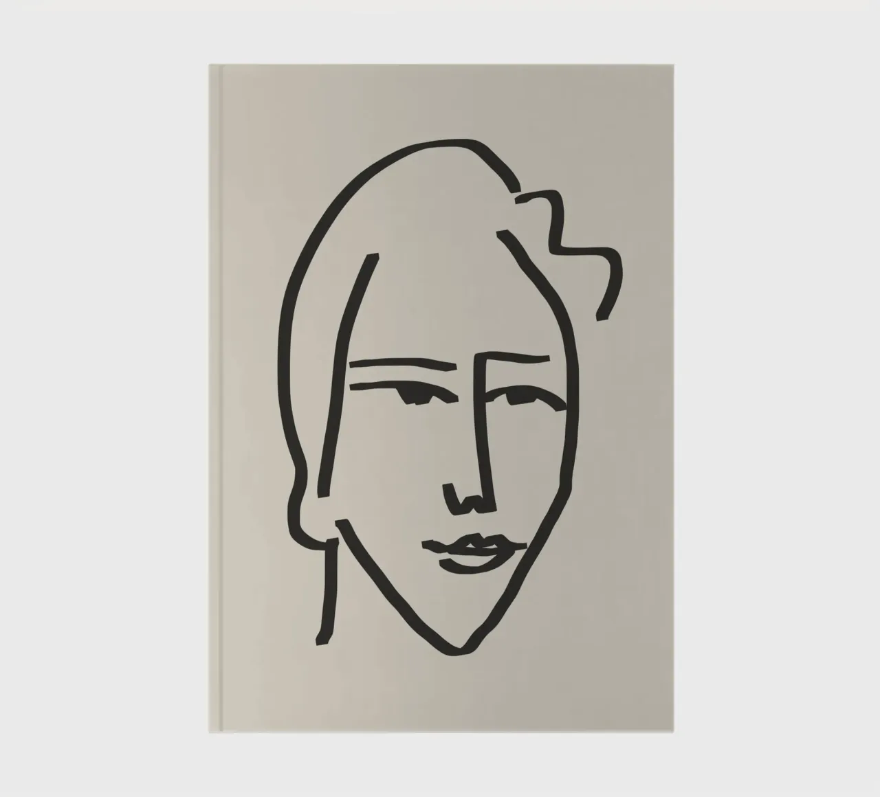 Line art candid portrait 5 notebook by Little Dean