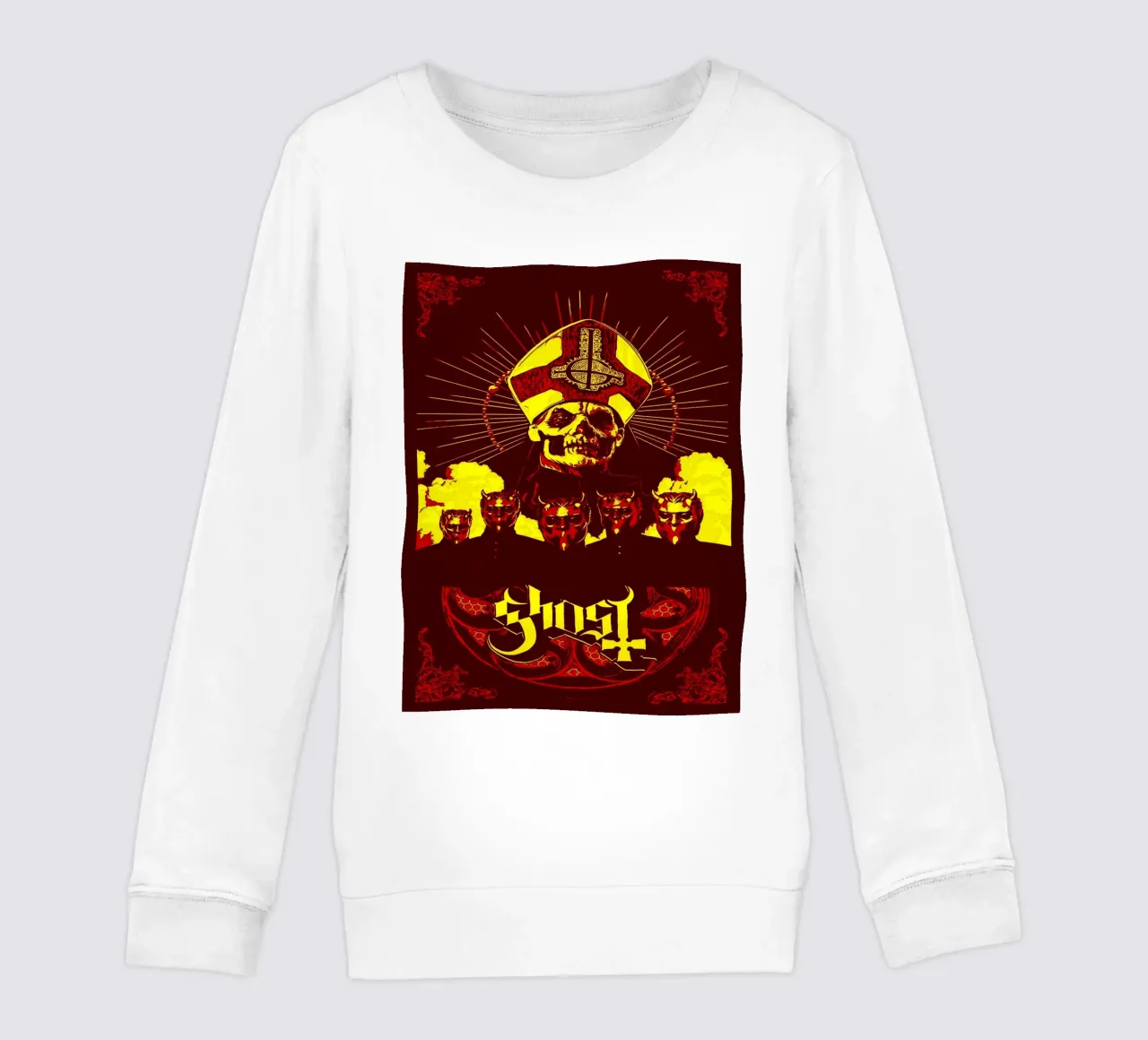ghost band art felpa bambino da vanhesling