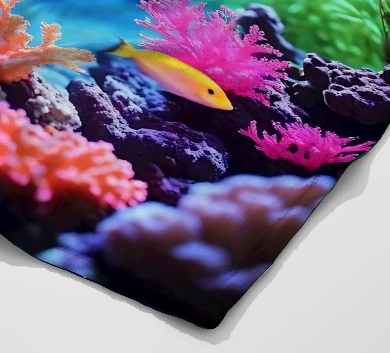 ✨🐠 Prism Drift ✦ Imaginary Fish in a Neon Bloom 🌙 fleece blanket by LUMAQUA STUDIO