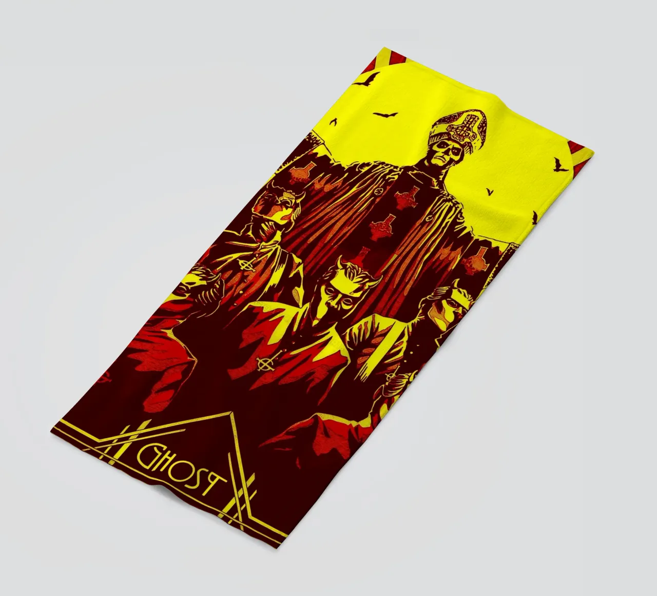 ghost band art beach towel by vanhesling
