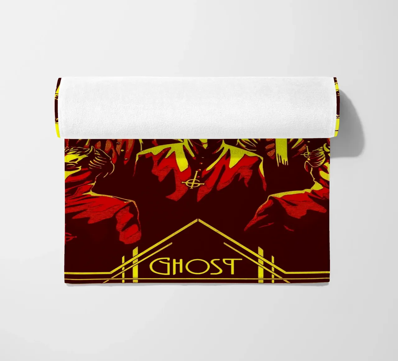 ghost band art beach towel by vanhesling