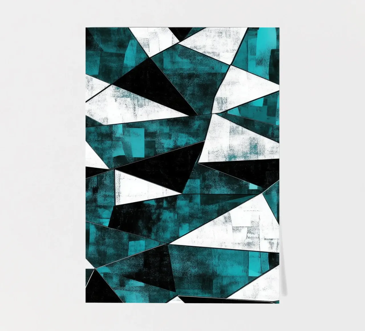 Triangular pattern in turquoise & white sticker sheet by Niklas
