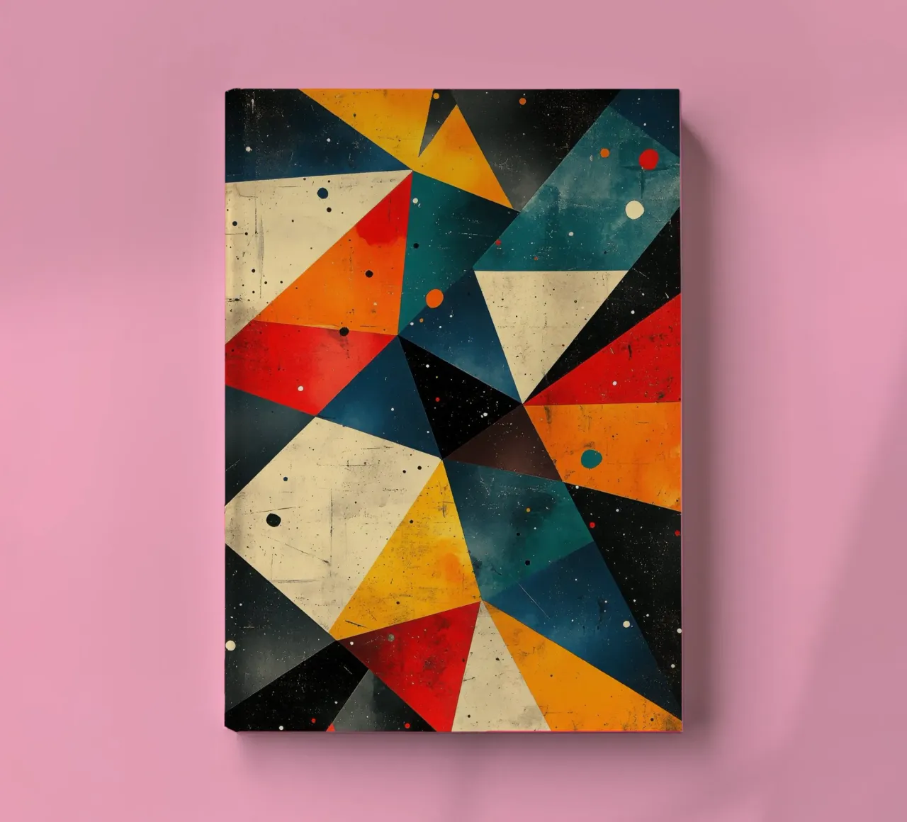 Retro geometry with starry sky notebook by Niklas