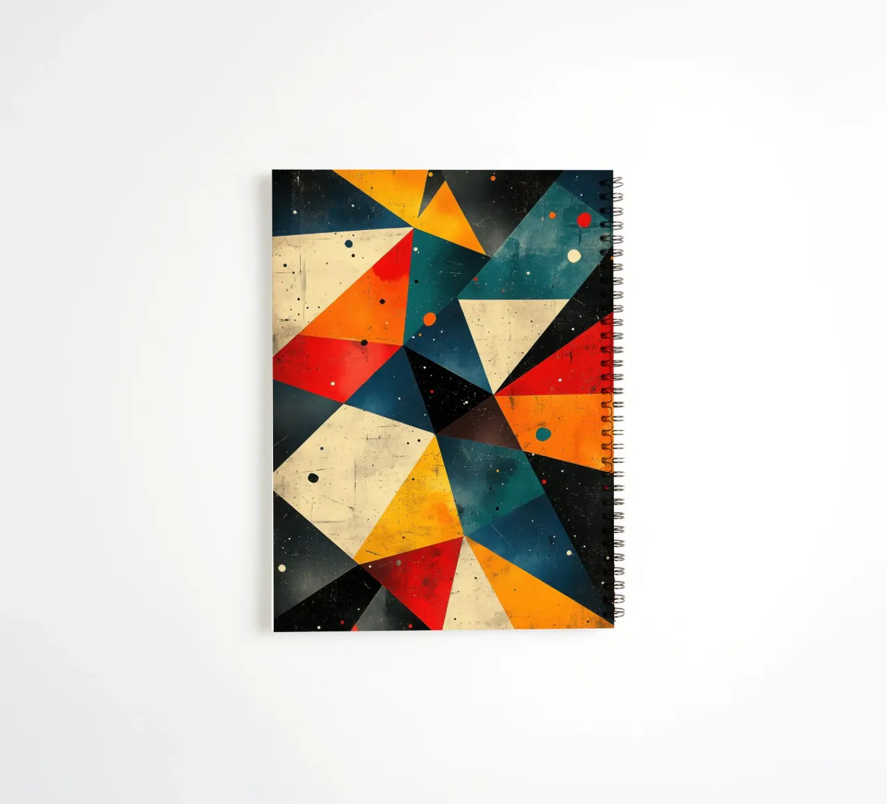 Retro geometry with starry sky spiral notebook by Niklas
