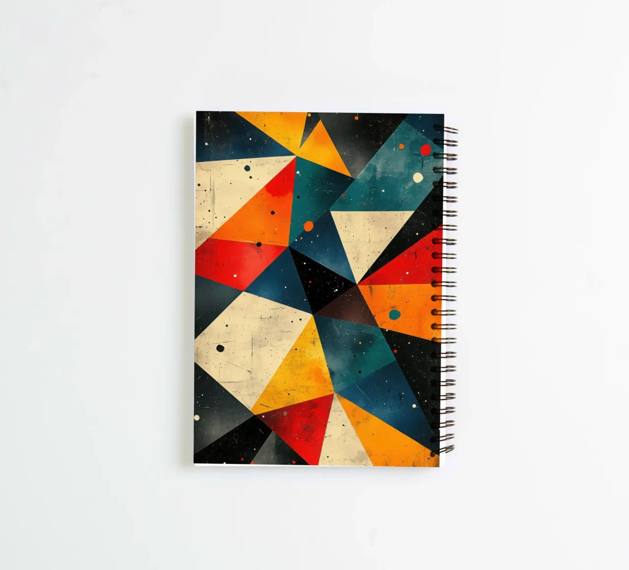 Retro geometry with starry sky spiral notebook by Niklas