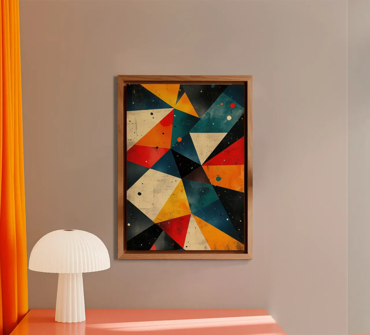 Geometria retrò con cielo stellato alluminio dibond da Niklas