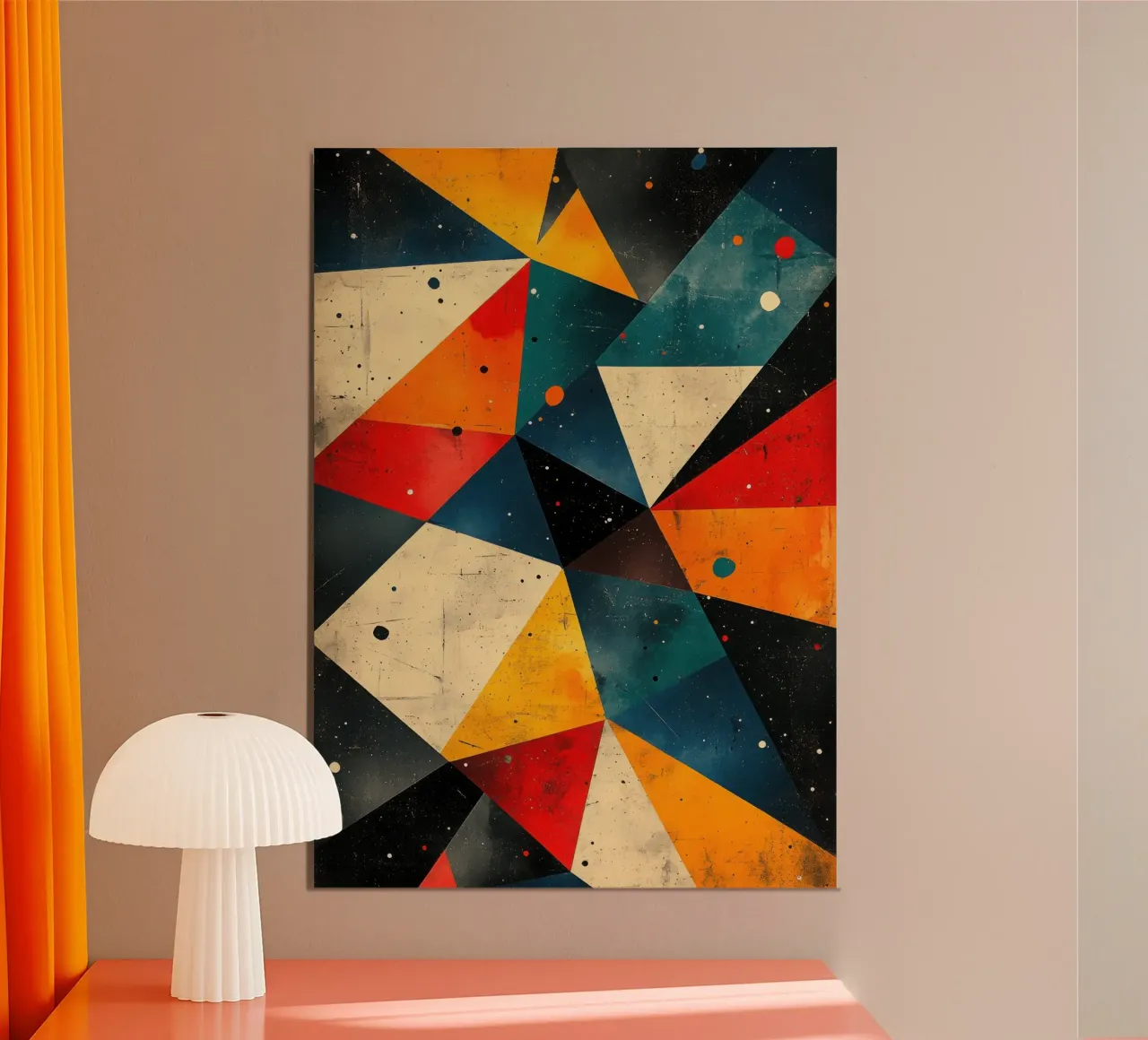 Geometria retrò con cielo stellato alluminio dibond da Niklas