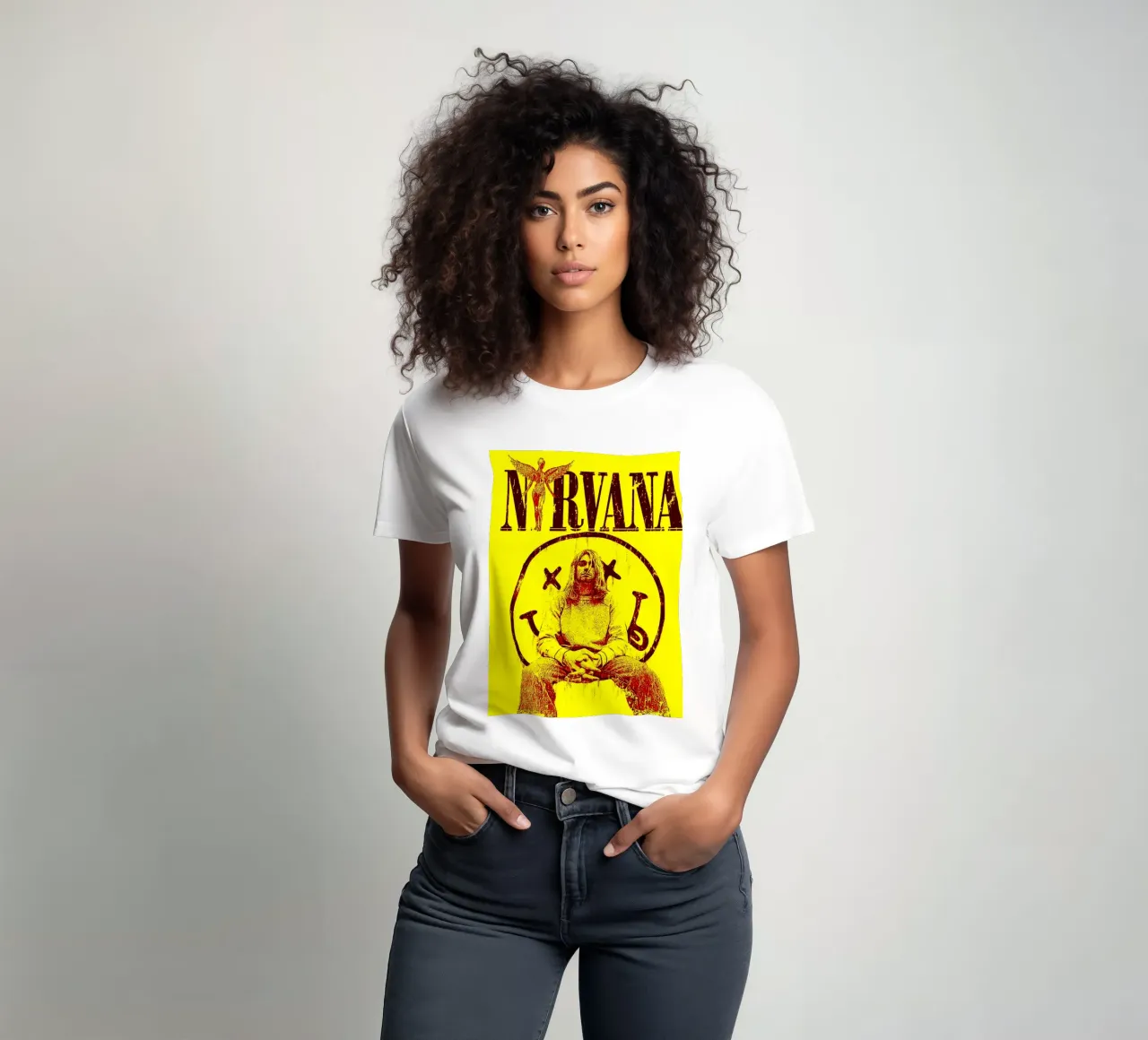 nirvana band art t-shirt by vanhesling