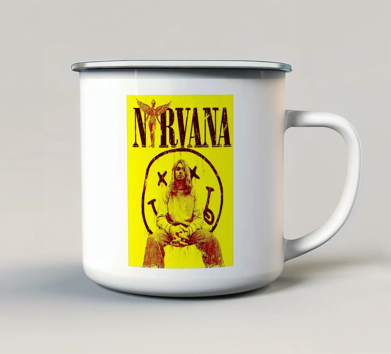 nirvana band art tazza in smalto da vanhesling