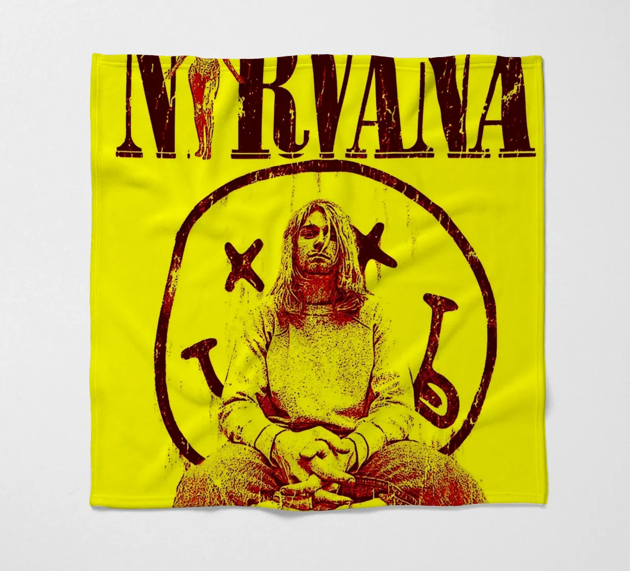 nirvana band art fleece blanket by vanhesling