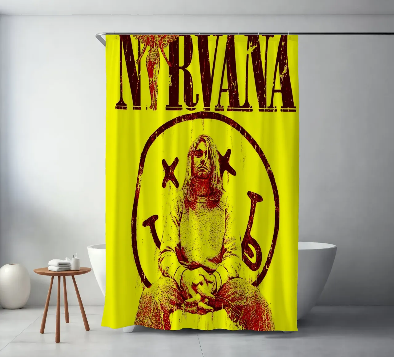 nirvana band art Duschvorhang von vanhesling