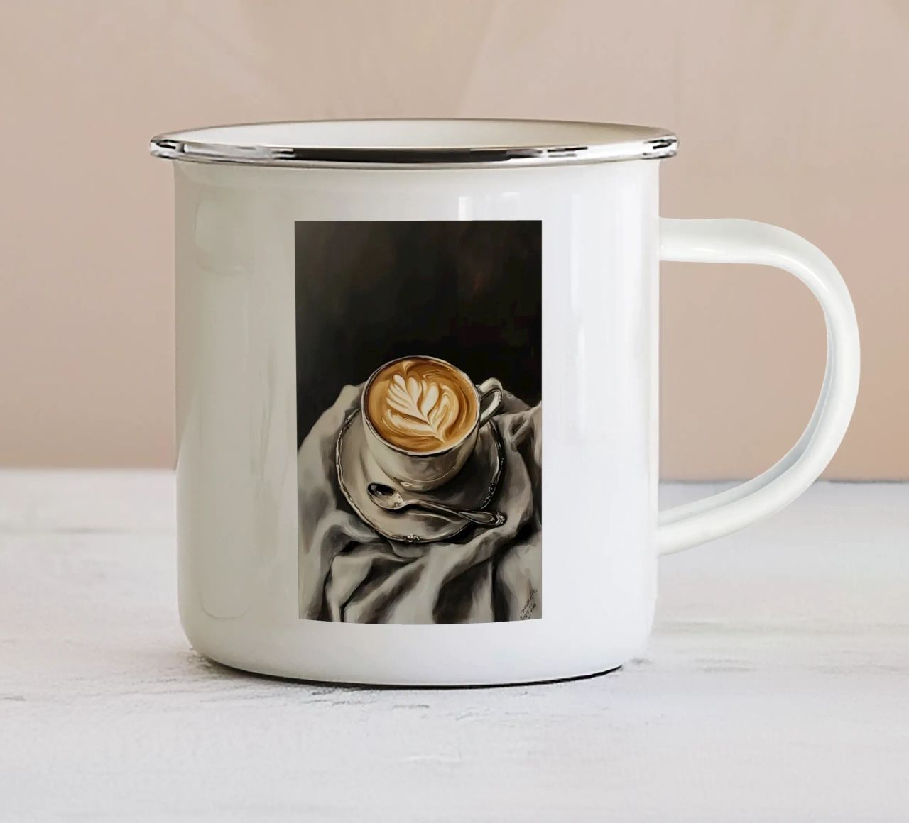 Caffè tazza in smalto da Olga Wildrose