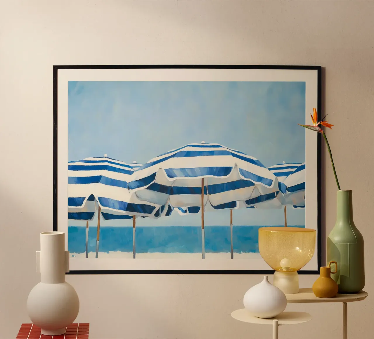 Ombrelloni blu poster da IamHomeStudio