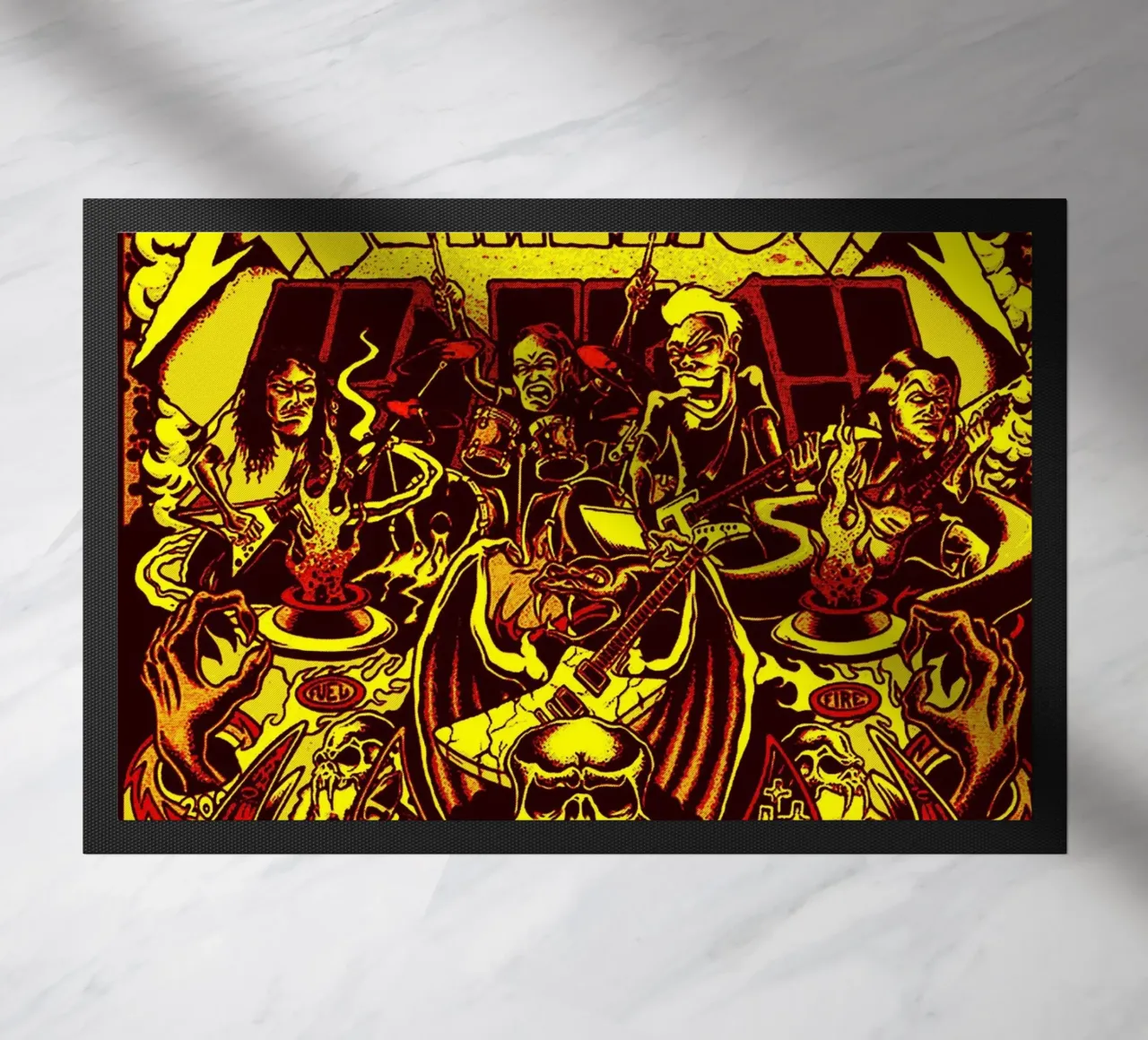 metallica band art Fußmatte von vanhesling
