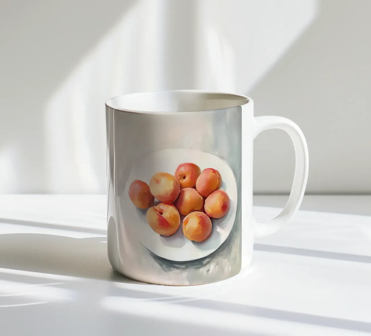 Peaches ceramic mug by IamHomeStudio