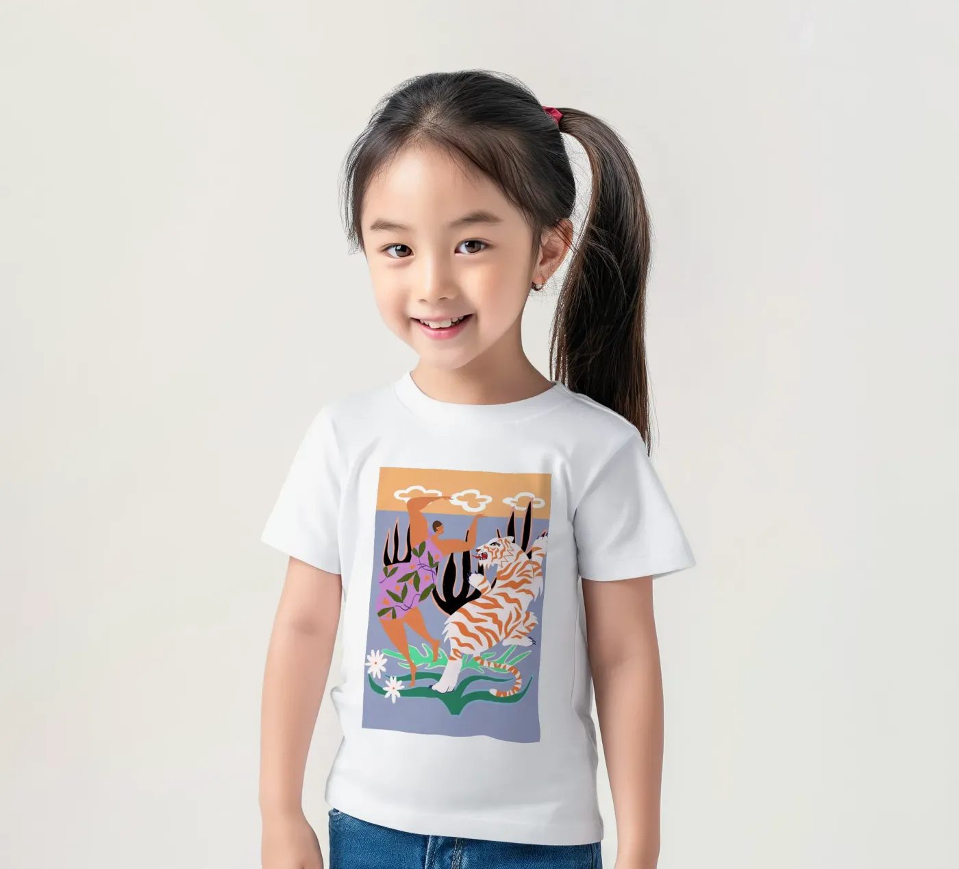 Hello Tiger t-shirt bambini da Arty Guava