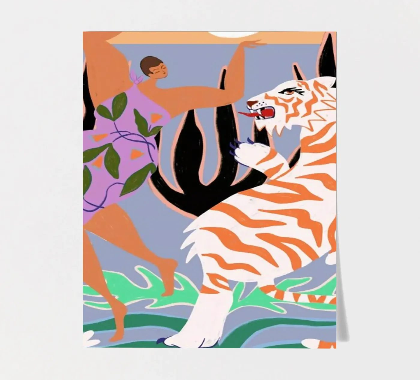 Hello Tiger sticker sheet by Arty Guava