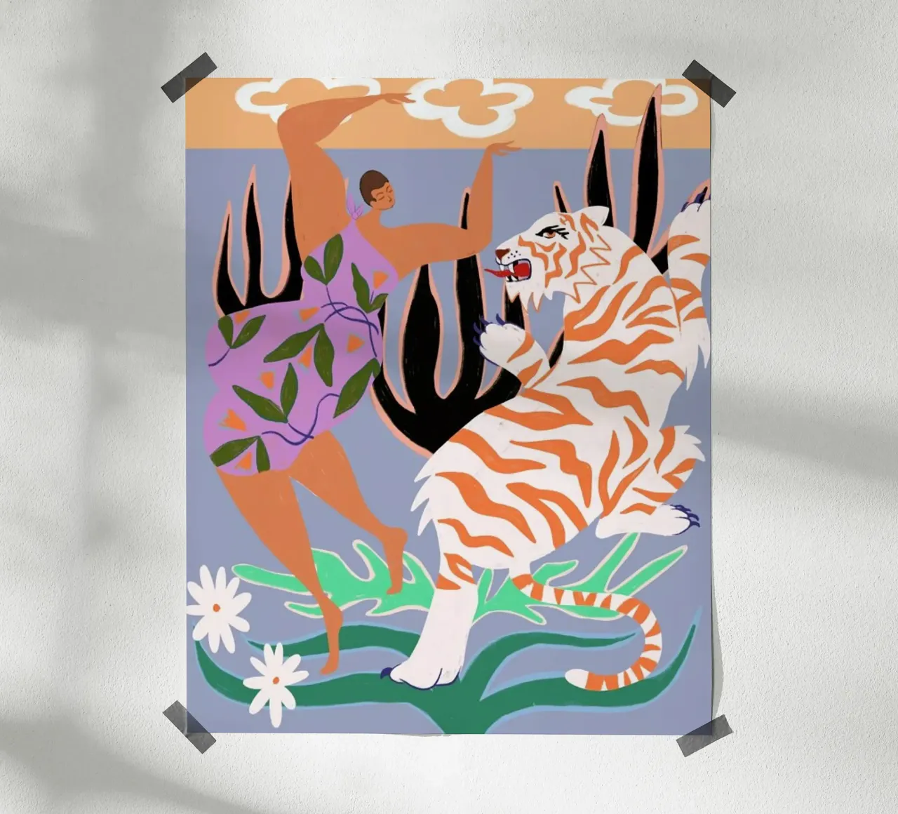 Hello Tiger poster by Arty Guava