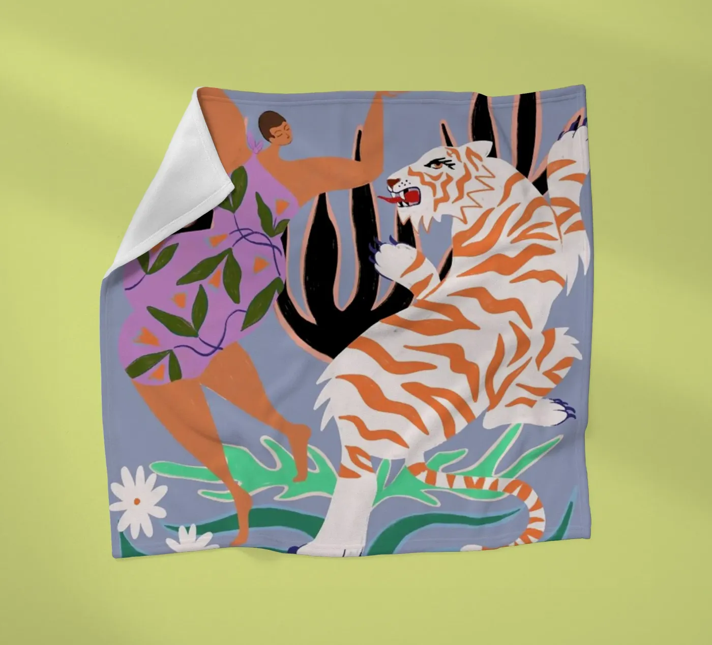 Hello Tiger Fleecedecke von Arty Guava