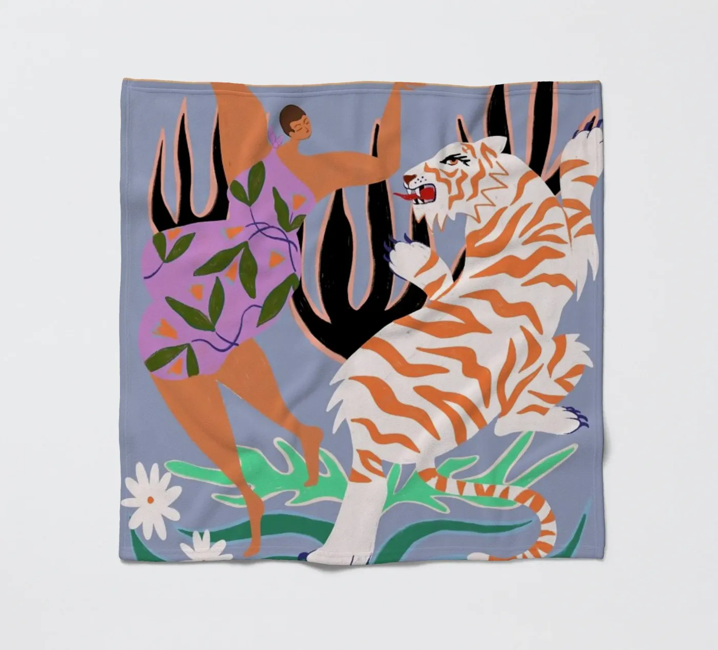 Hello Tiger Fleecedecke von Arty Guava