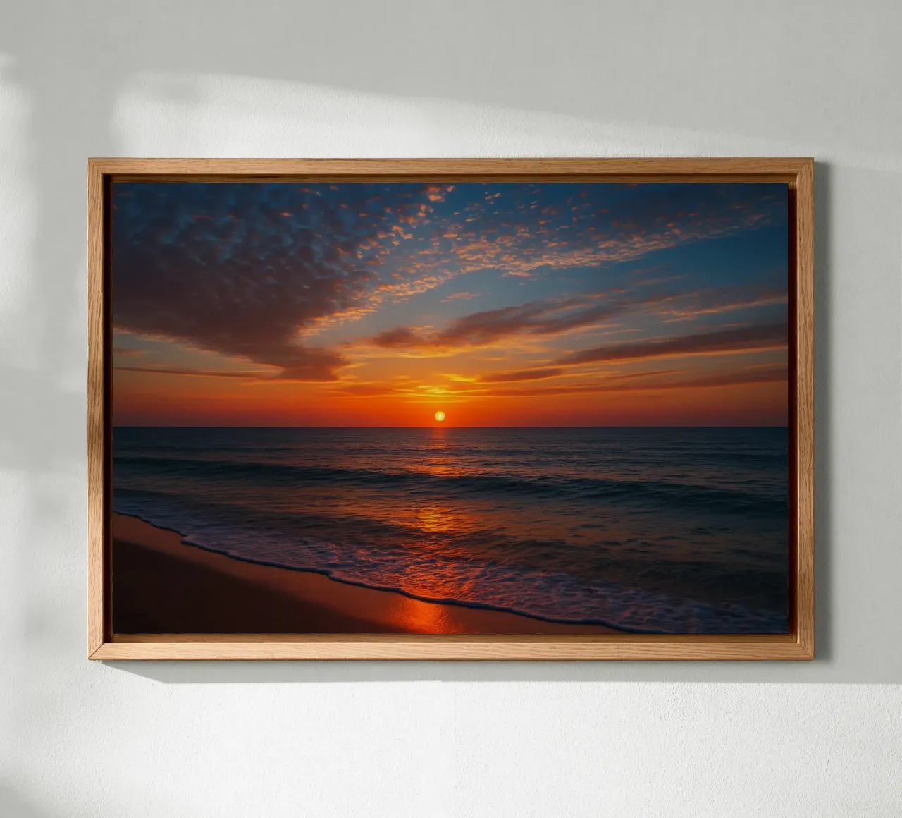 Tramonto in spiaggia tela con Cornice a cassetta da RealLifeMoments