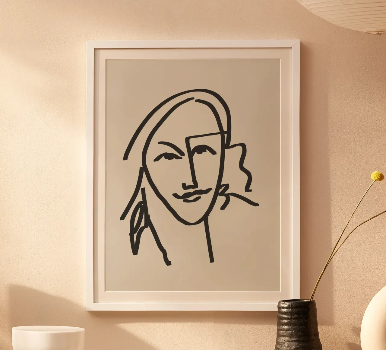Line art candid portrait 4 poster by Little Dean