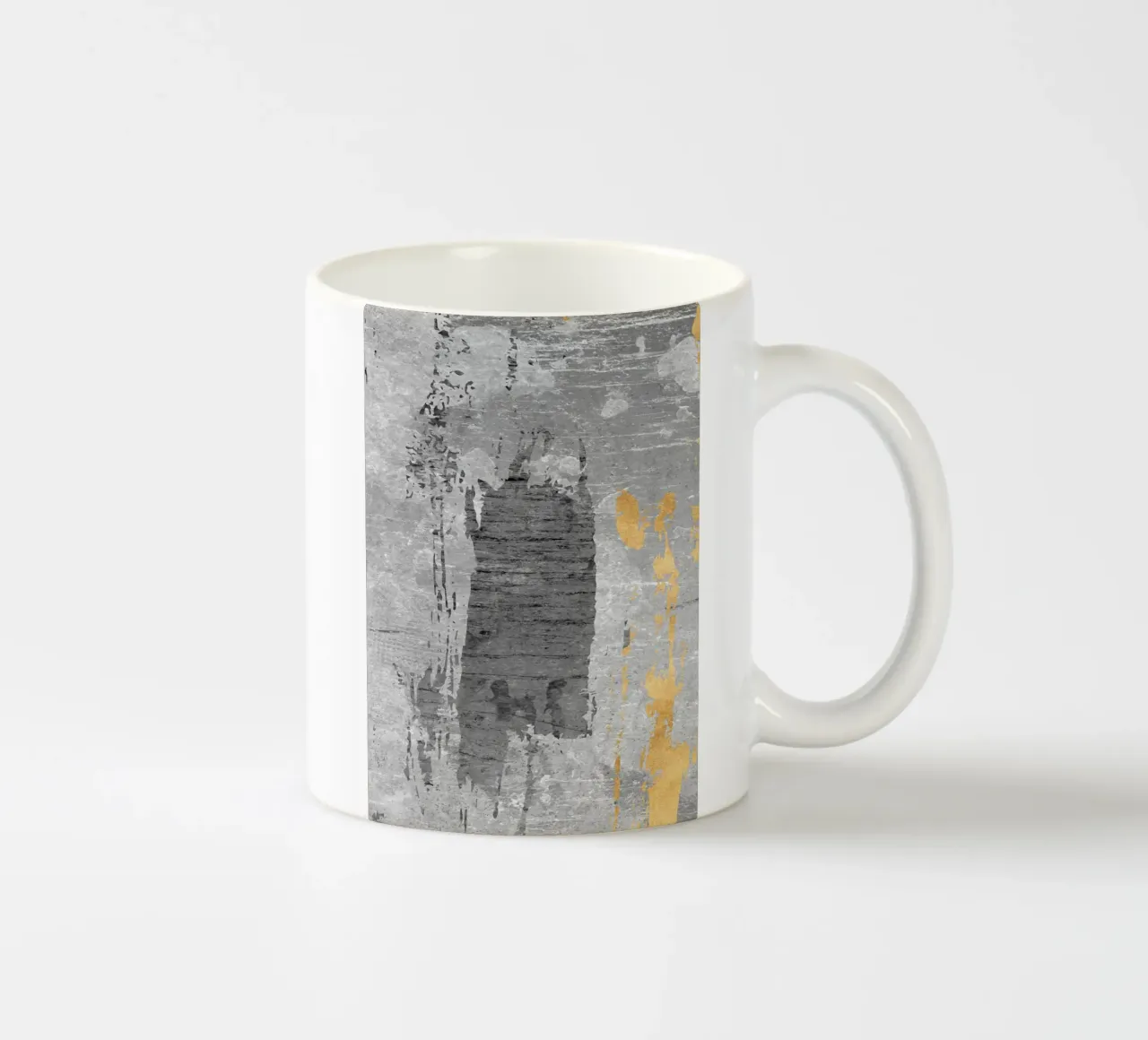 gray and gold abstract art tazza in ceramica da vintageshop