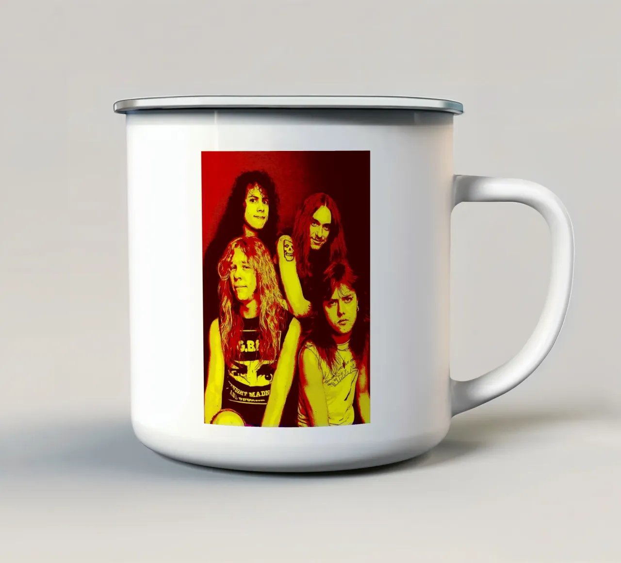 metallica band art tazza in smalto da vanhesling