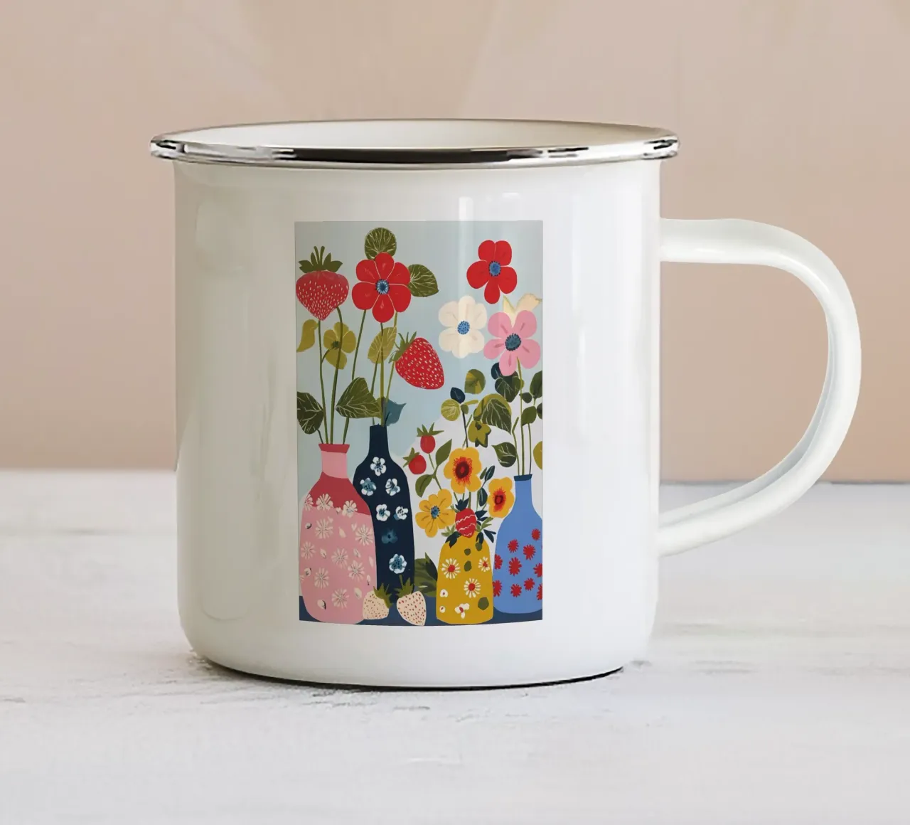 Piante in vaso tazza in smalto da IamHomeStudio