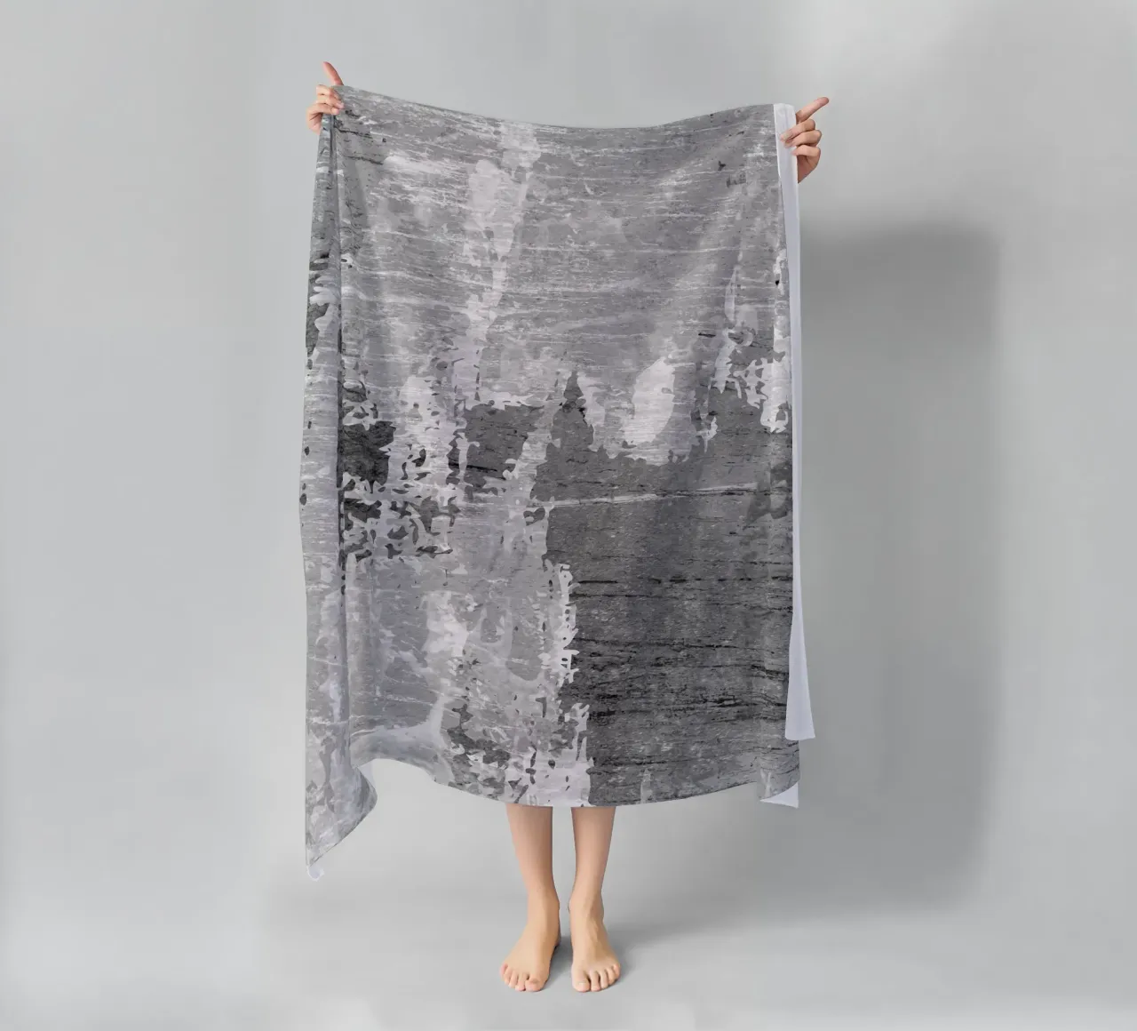 abstract art gray texture telo mare da vintageshop