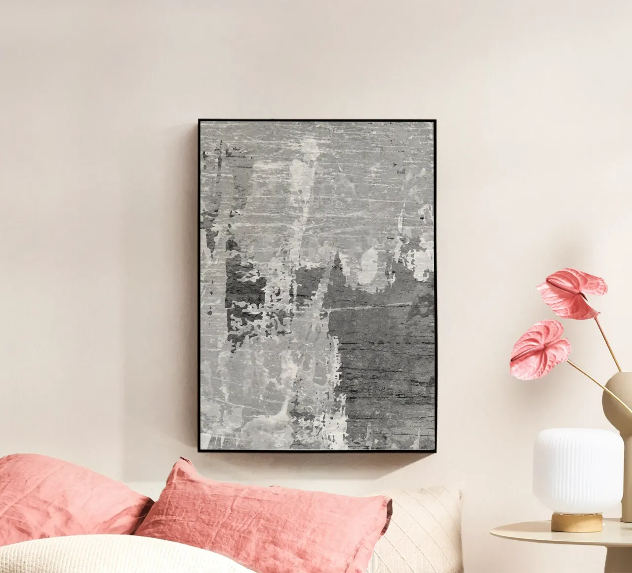 abstract art gray texture plexiglass da vintageshop