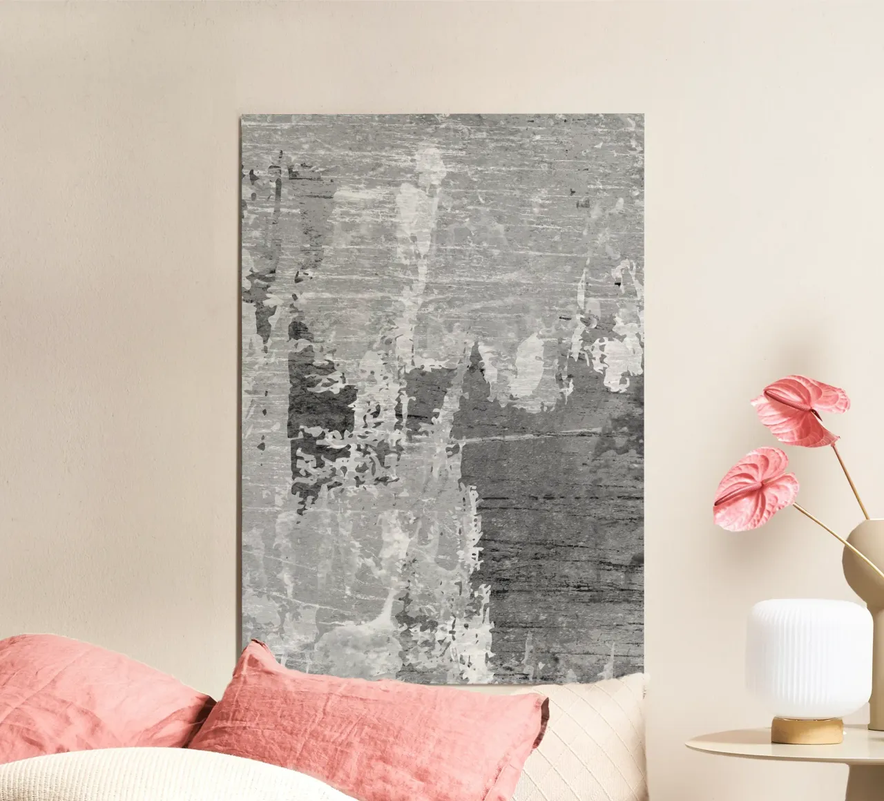 abstract art gray texture alluminio dibond da vintageshop