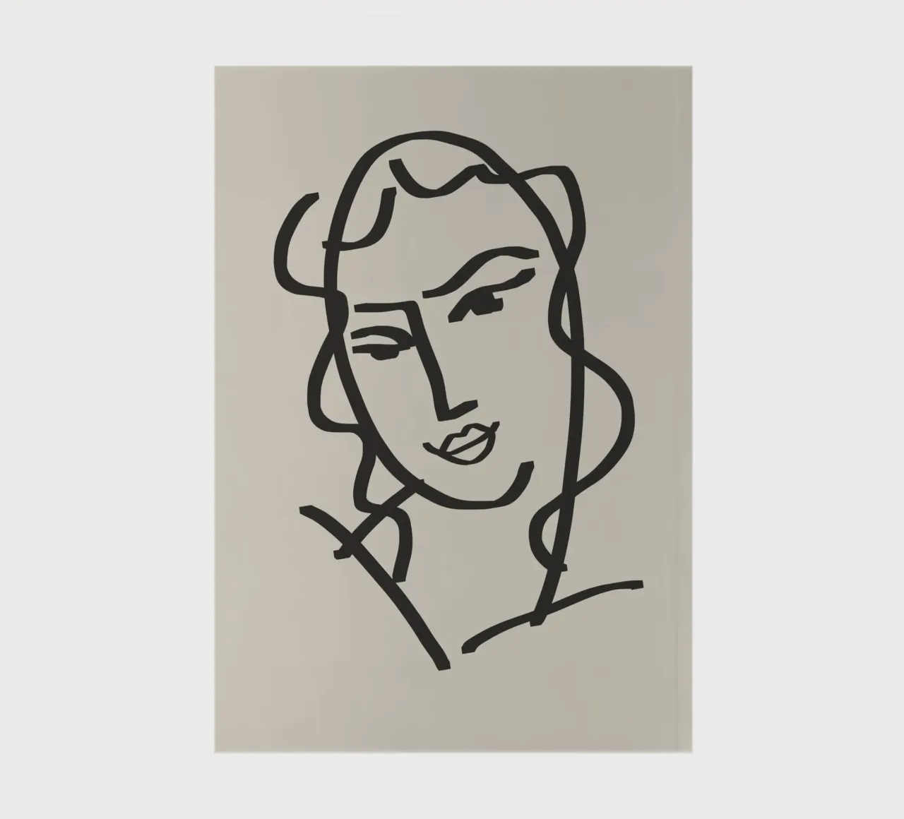 Line art candid portrait 7 notebook by Little Dean