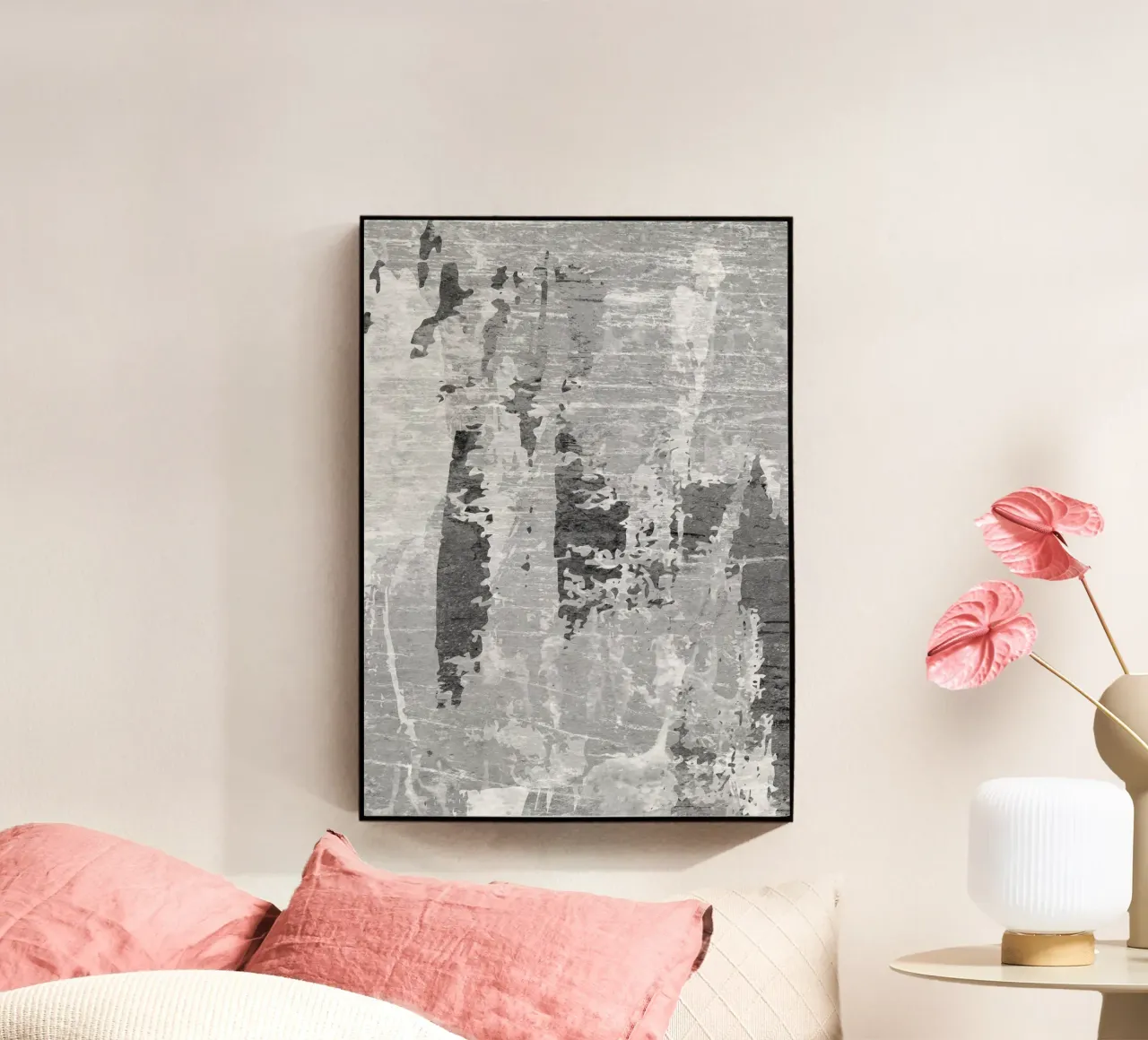abstract art gray texture 2 plexiglass da vintageshop