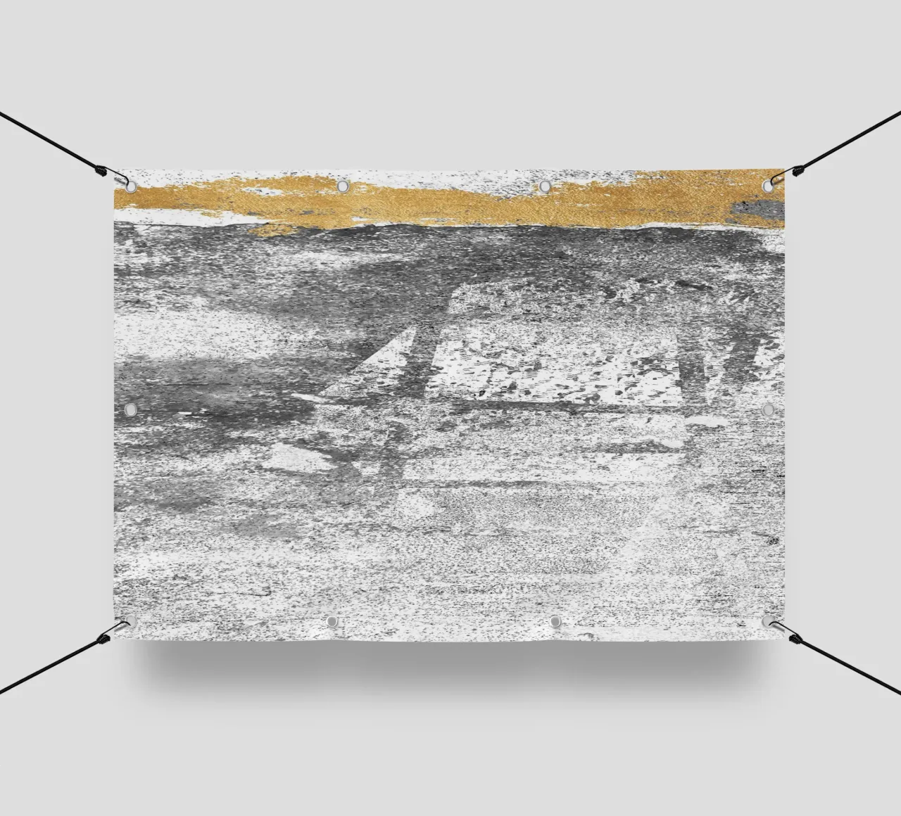 abstract art gray texture gold 2 telo in pvc da vintageshop