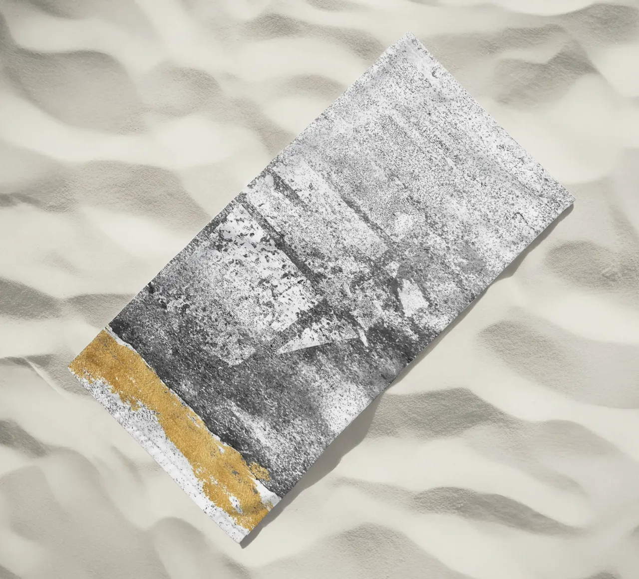 abstract art gray texture gold 2 telo mare da vintageshop