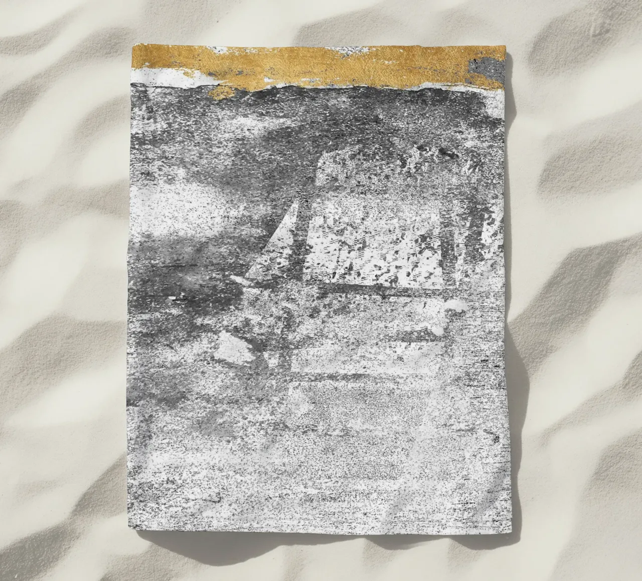 abstract art gray texture gold 2 telo mare da vintageshop