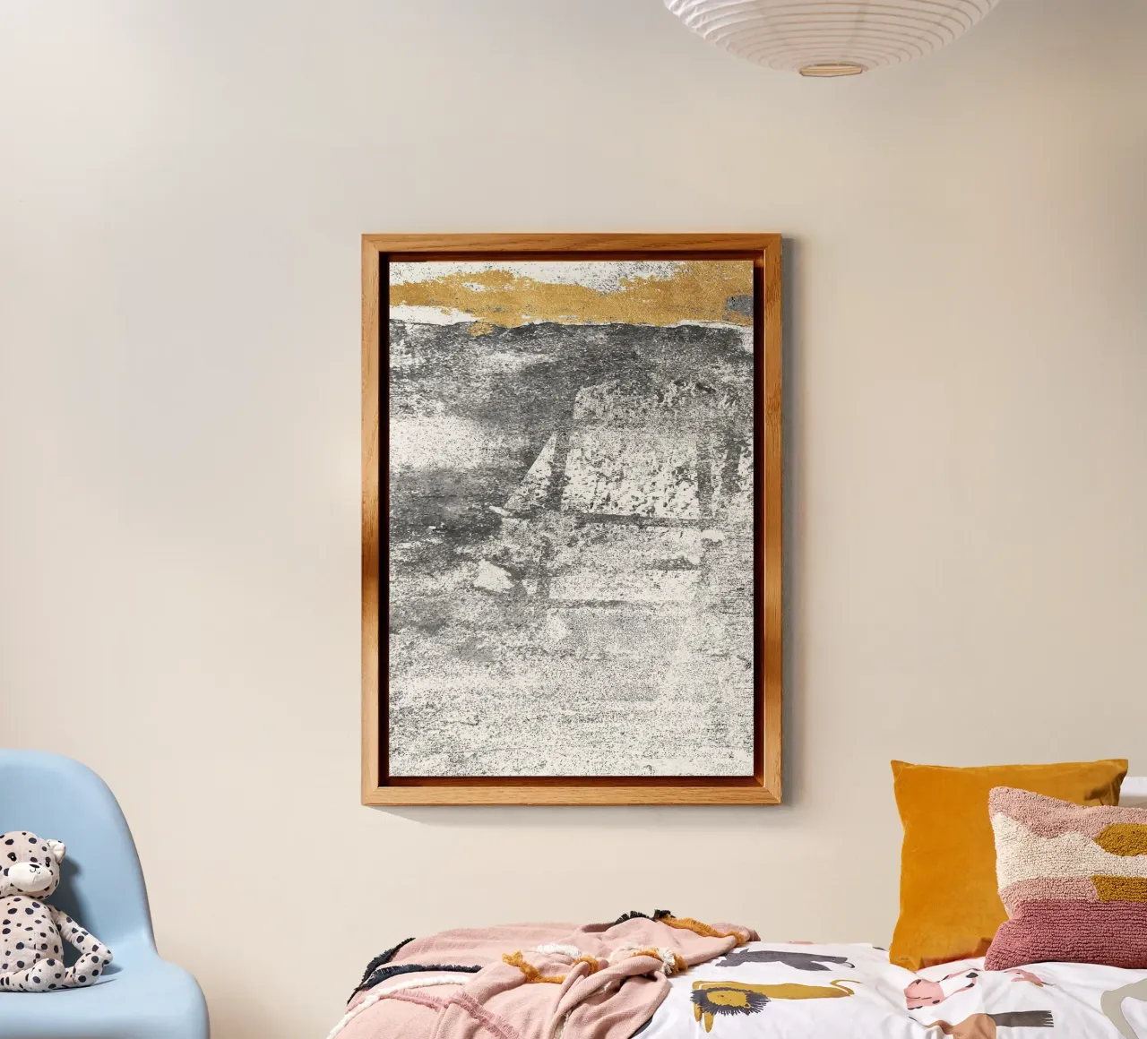 abstract art gray texture gold 2 alluminio dibond da vintageshop