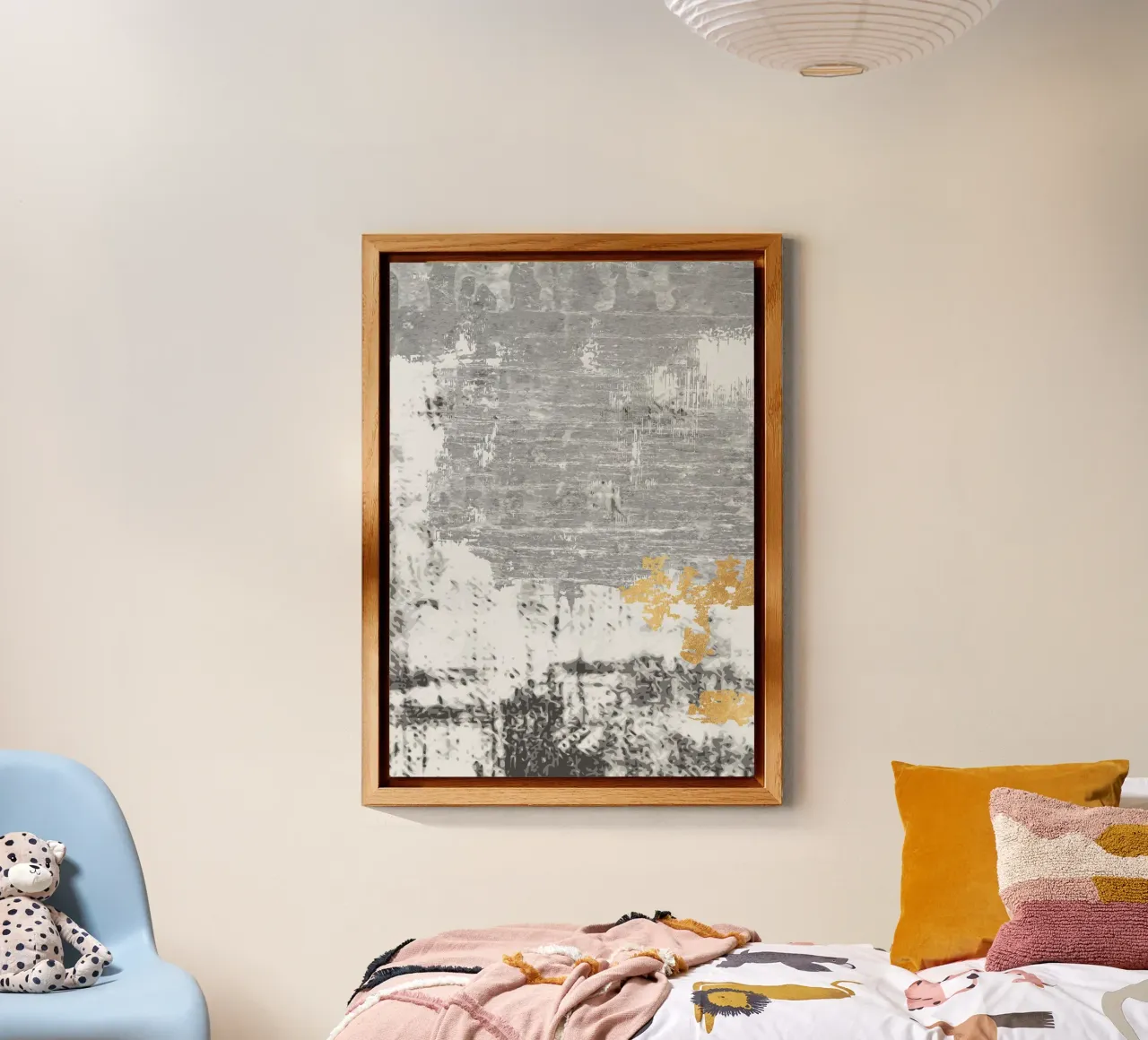 abstract art gray texture alluminio dibond da vintageshop