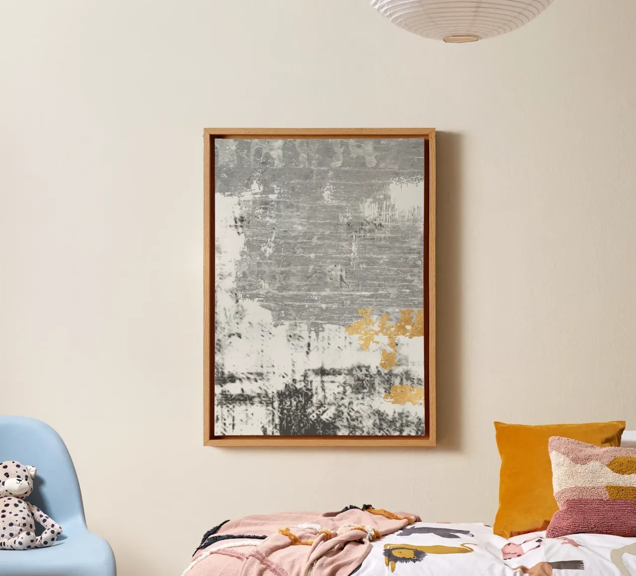 abstract art gray texture tela da vintageshop