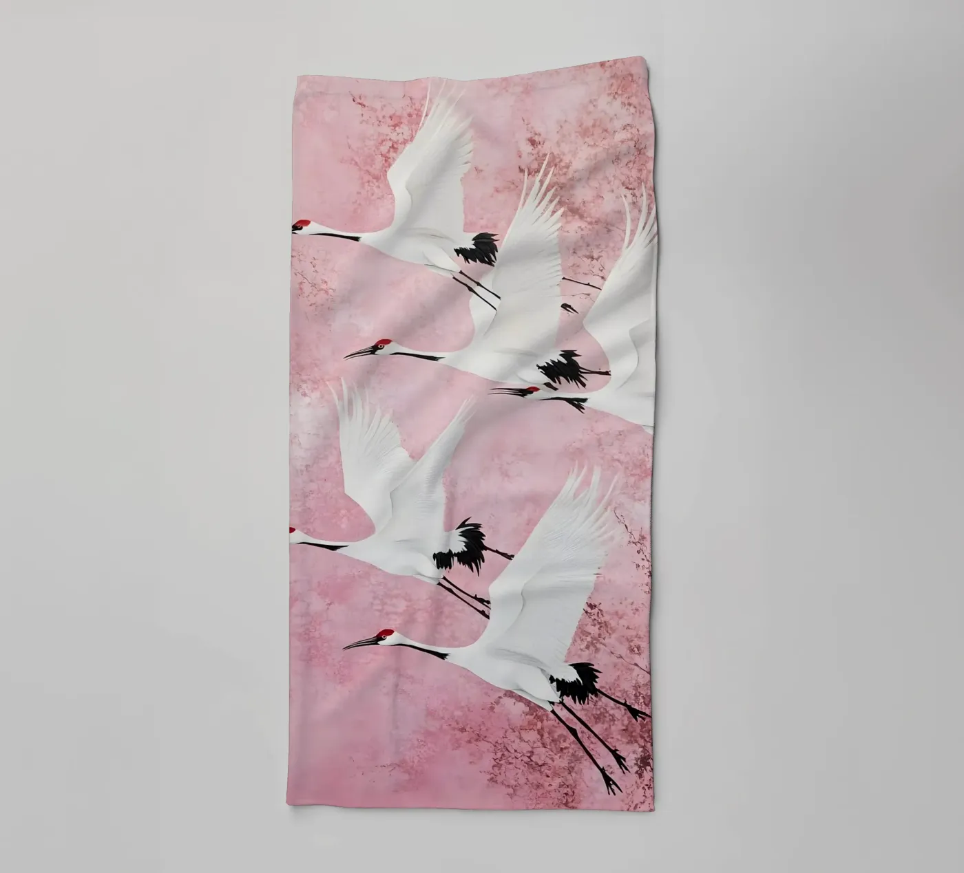 Cranes towel by IamHomeStudio