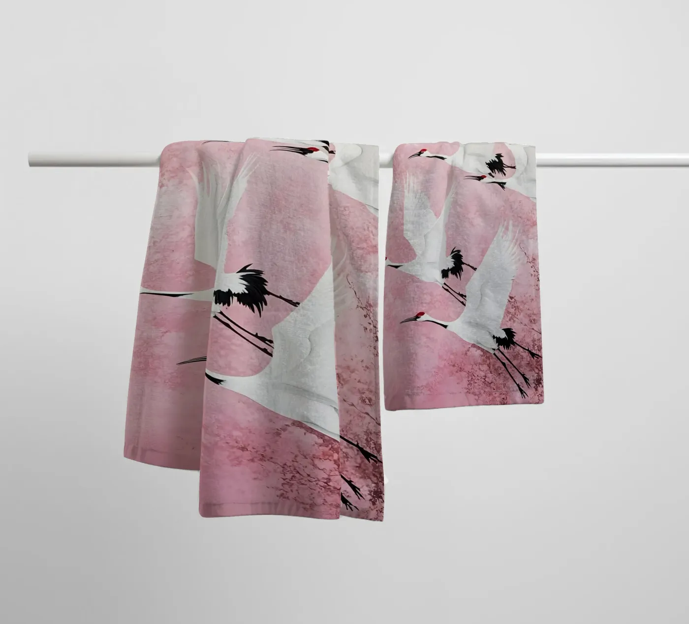 Cranes towel by IamHomeStudio