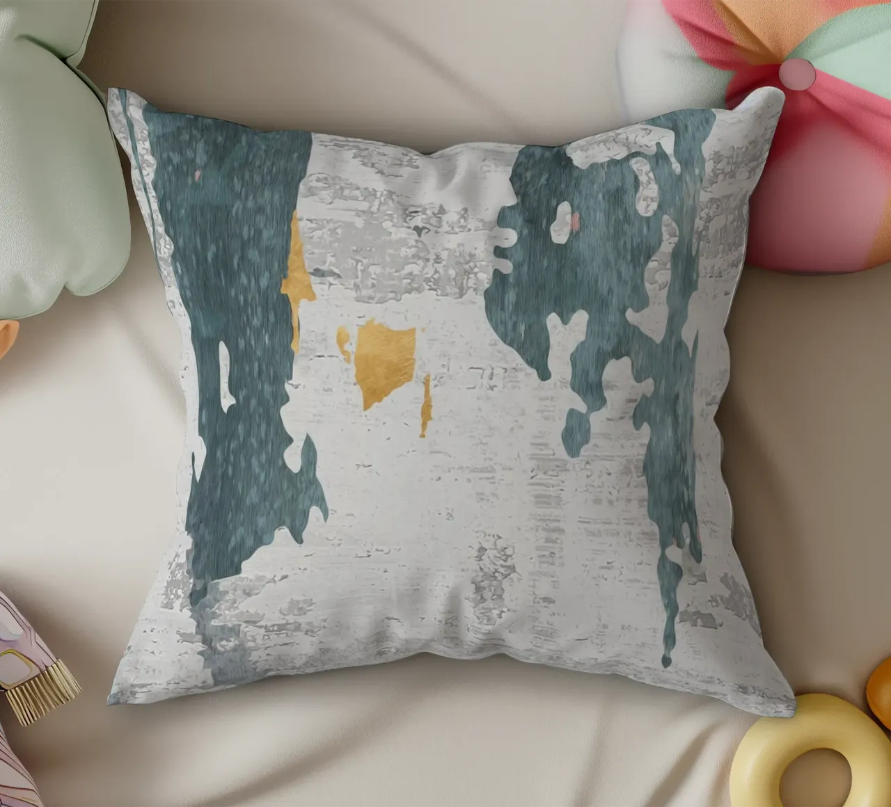 abstract art gray texture cuscino da vintageshop