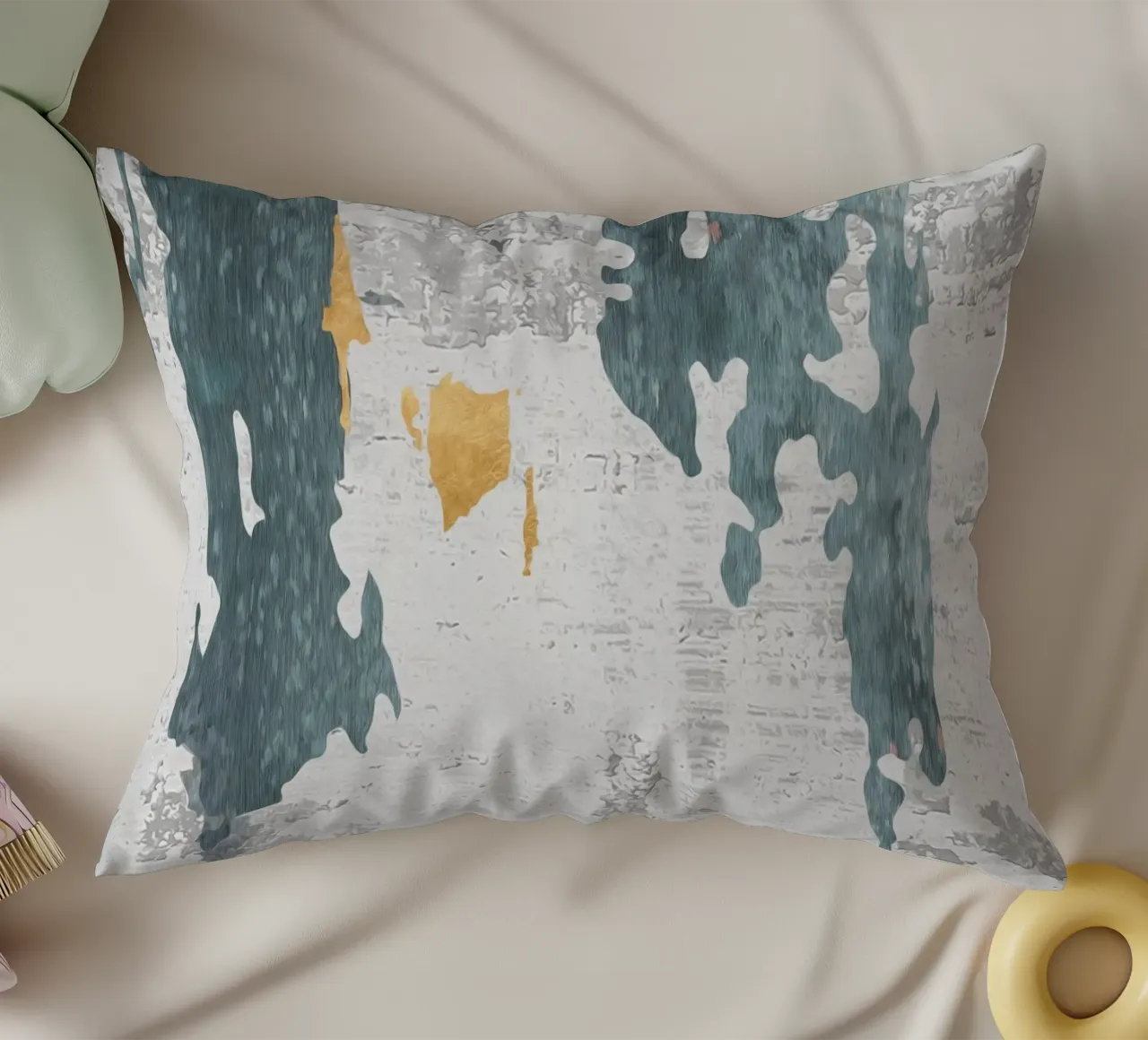 abstract art gray texture cuscino da vintageshop